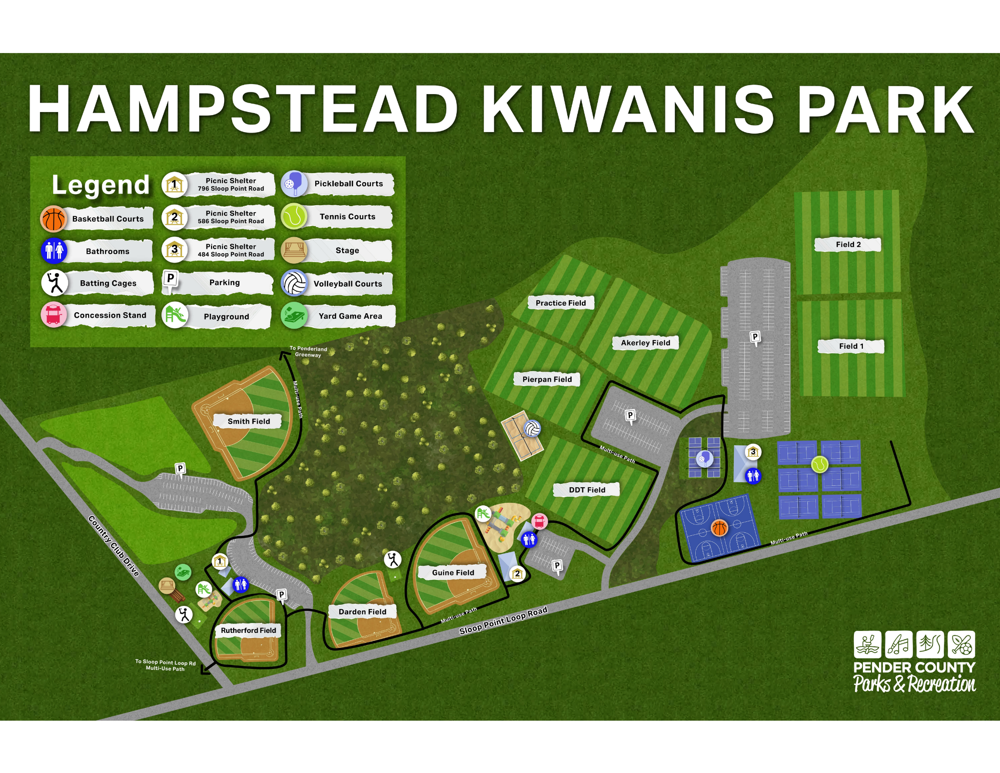 Hampstead Kiwanis Park Map